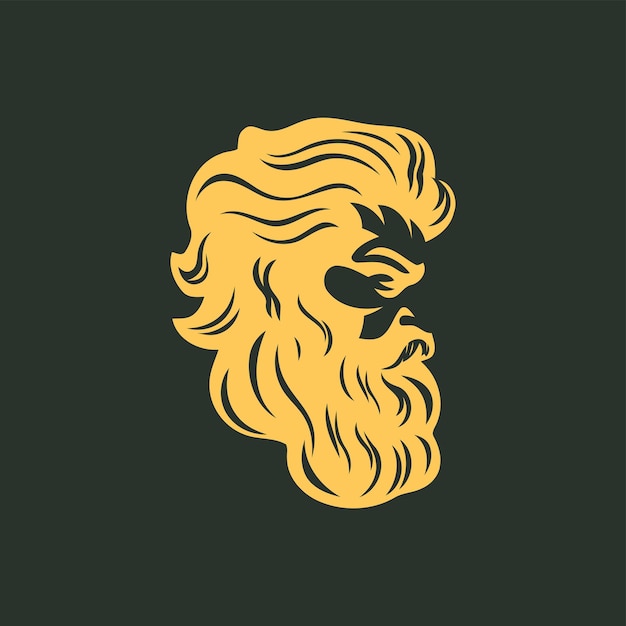 Ilustración de vector de diseño de logotipo de Zeus