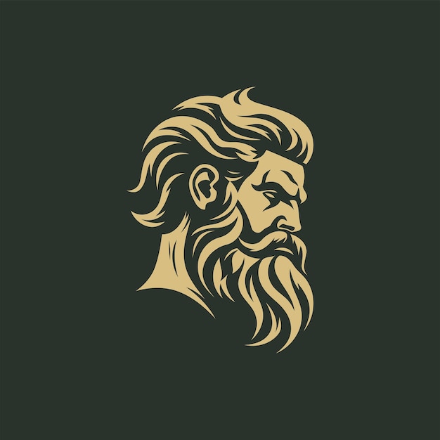 Ilustración de vector de diseño de logotipo de Zeus