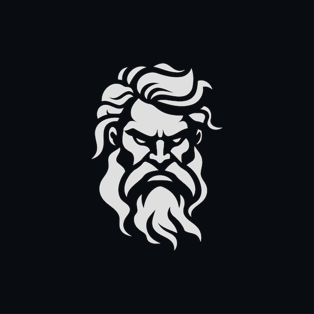 Ilustración de vector de diseño de logotipo de Zeus