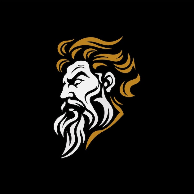 Ilustración de vector de diseño de logotipo de Zeus