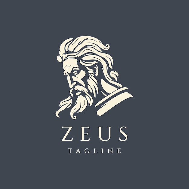 Vector ilustración de vector de diseño de logotipo de zeus