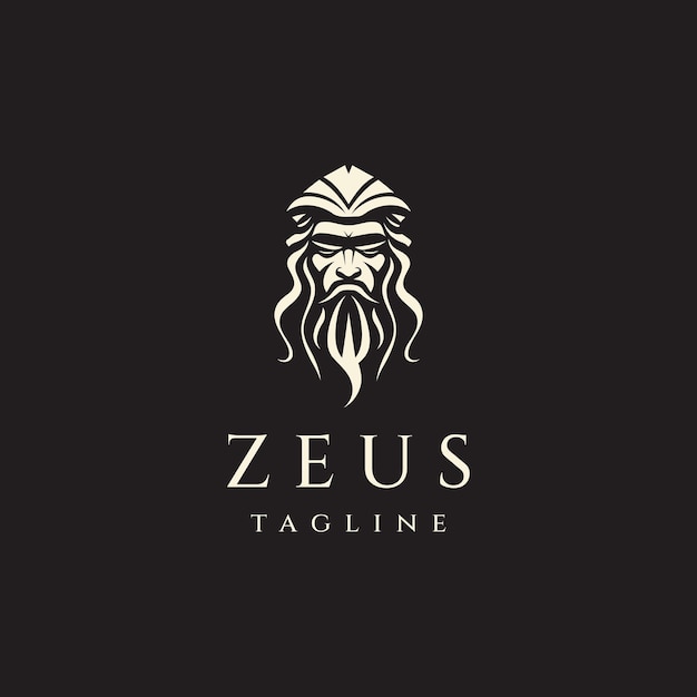 Vector ilustración de vector de diseño de logotipo de zeus