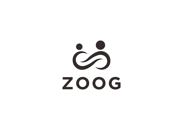 Ilustración de vector de diseño de logotipo zoog