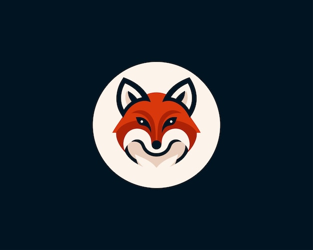 Ilustración de vector de diseño de logotipo de zorro