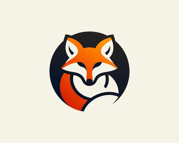 Ilustración de vector de diseño de logotipo de zorro