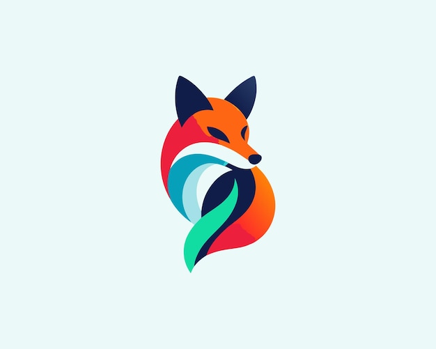 Ilustración de vector de diseño de logotipo de zorro