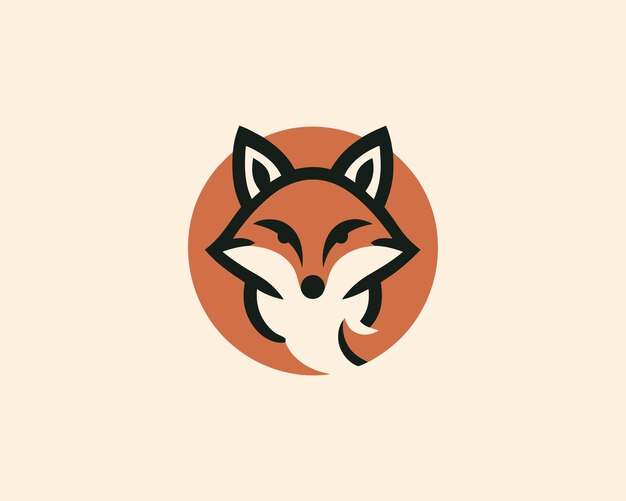 Ilustración de vector de diseño de logotipo de zorro