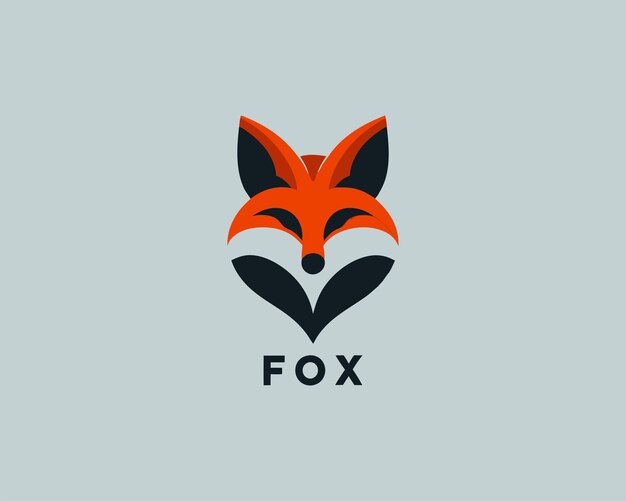 Ilustración de vector de diseño de logotipo de zorro
