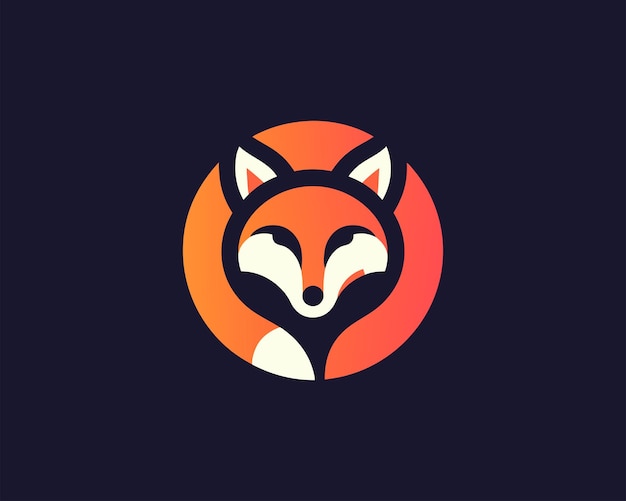 Ilustración de vector de diseño de logotipo de zorro