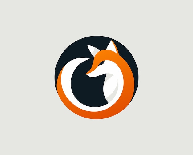 Ilustración de vector de diseño de logotipo de zorro