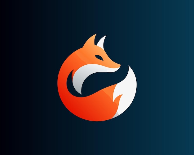 Ilustración de vector de diseño de logotipo de zorro