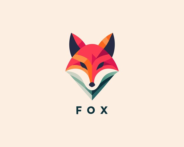 Ilustración de vector de diseño de logotipo de zorro