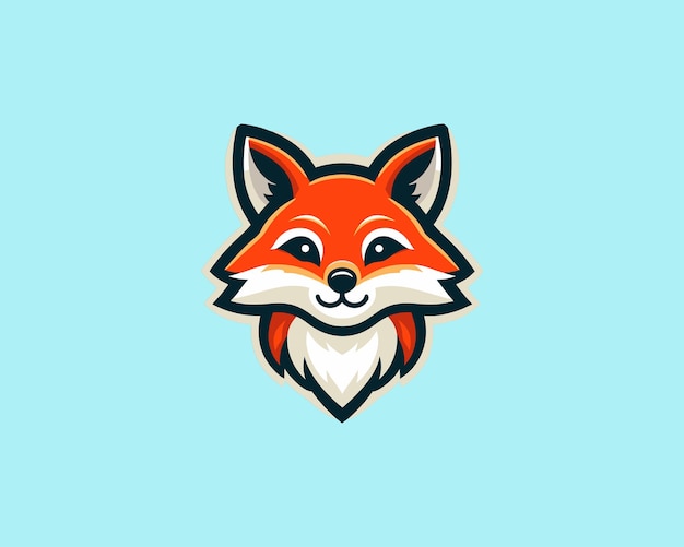Ilustración de vector de diseño de logotipo de zorro