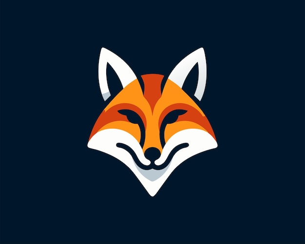 Ilustración de vector de diseño de logotipo de zorro