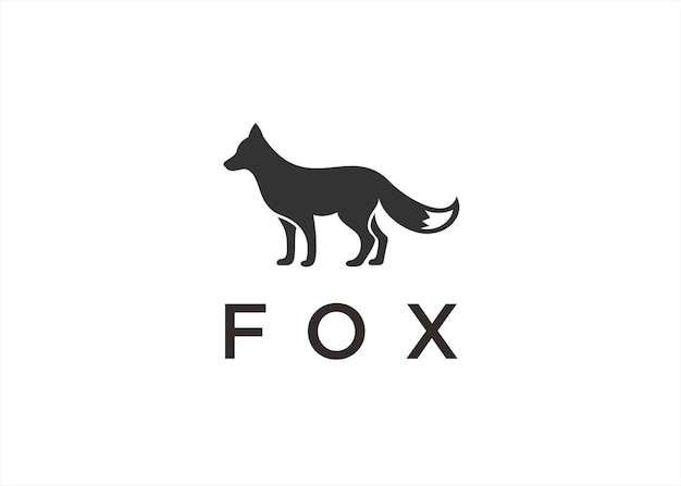 Ilustración de vector de diseño de logotipo de zorro