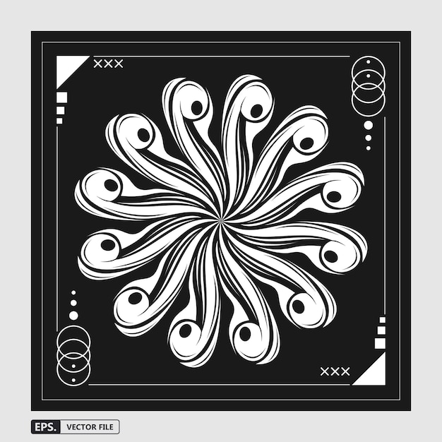 Ilustración de vector de diseño de mandala