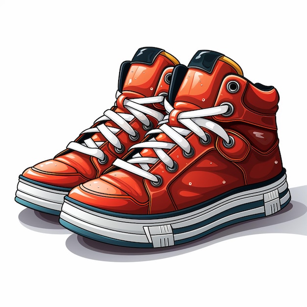 Ilustración vector diseño de moda calzado aislado pie icono calzado deportivo zapatos blancos sy