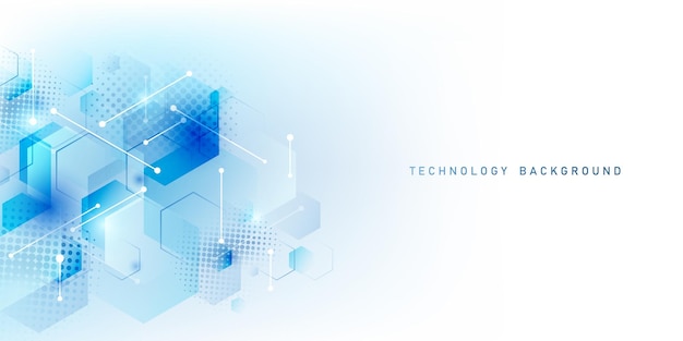 Ilustración de vector de diseño moderno de fondo de tecnología abstracta