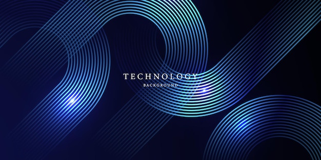 Ilustración de vector de diseño moderno de fondo de tecnología abstracta
