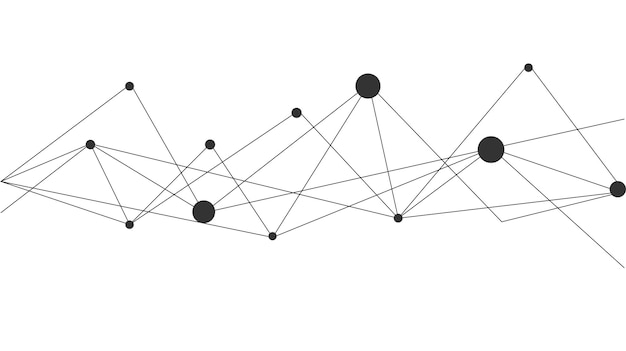 Ilustración de vector de diseño de patrón de línea de conexión de comunicación