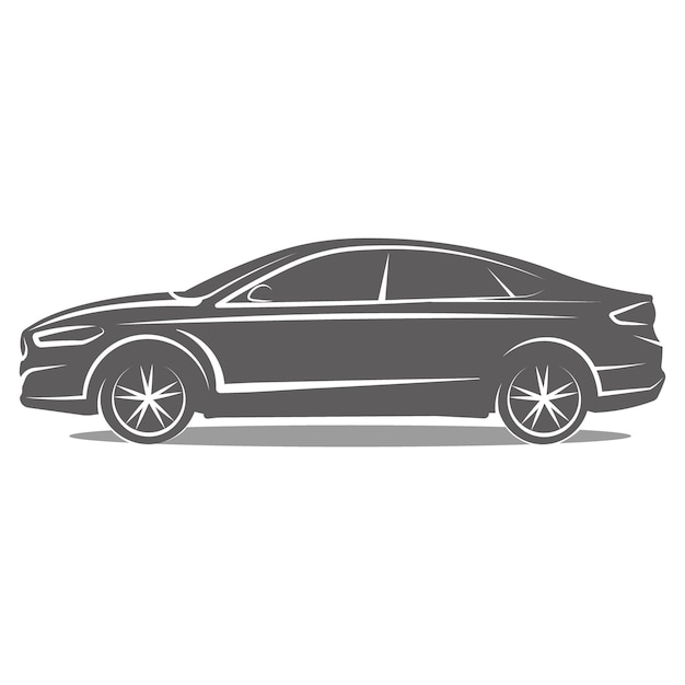Ilustración de Vector de diseño de plantilla de emblema de icono de logotipo de coche