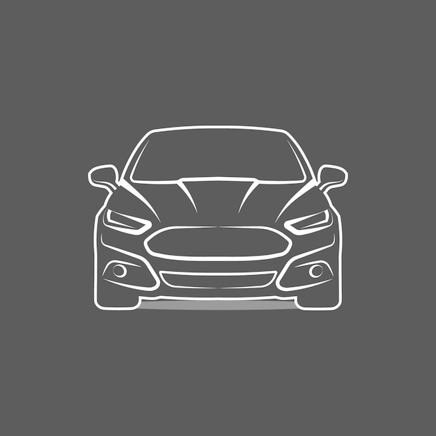 Ilustración de vector de diseño de plantilla de emblema de icono de logotipo de coche