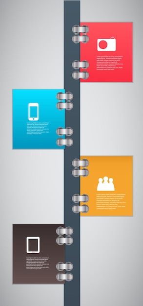 Ilustración de vector de diseño de plantilla de infografía