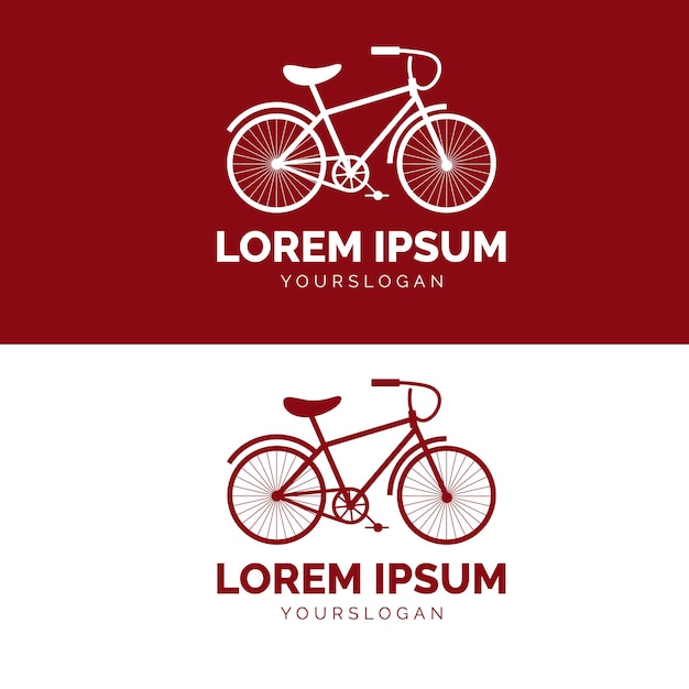 Ilustración de vector de diseño de plantilla de logotipo de bicicleta degradado abstracto