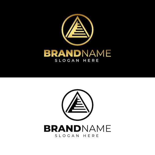 Ilustración de vector de diseño de plantilla de logotipo dorado abstracto