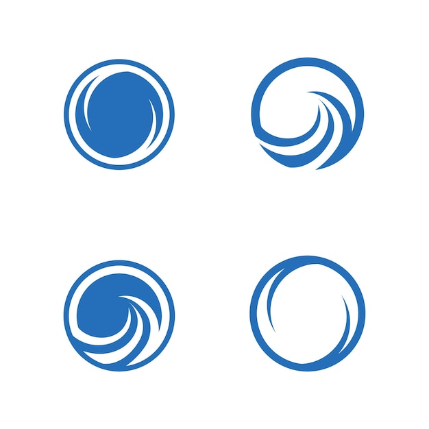 Ilustración de vector de diseño de plantilla de logotipo de onda