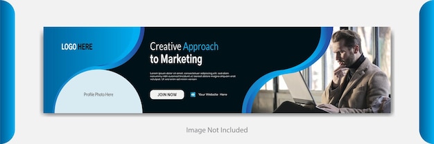 Ilustración de vector de diseño de portada de LinkedIn limpio simple moderno corporativo