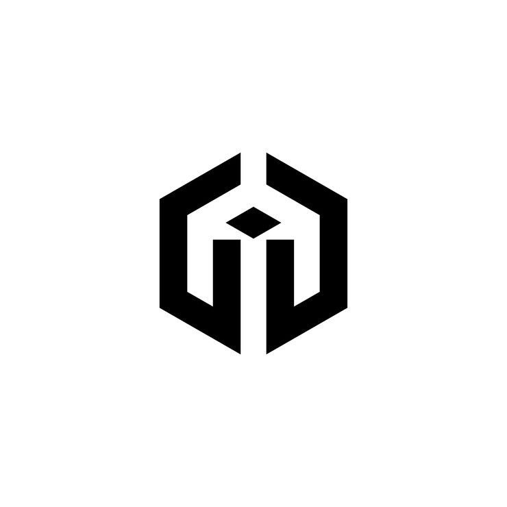 Vector ilustración de vector de diseño simple de logotipo de cubo de monograma