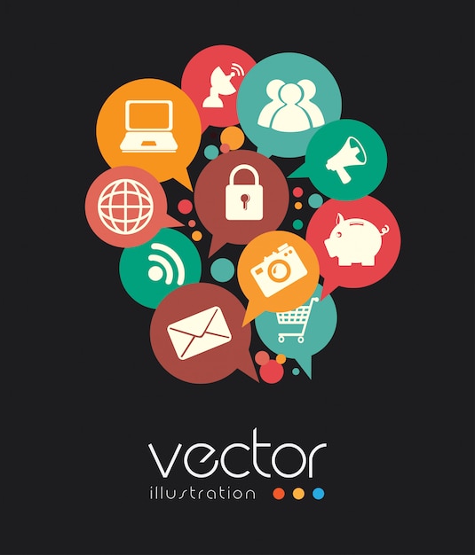 Ilustración de vector de diseño de tecnología