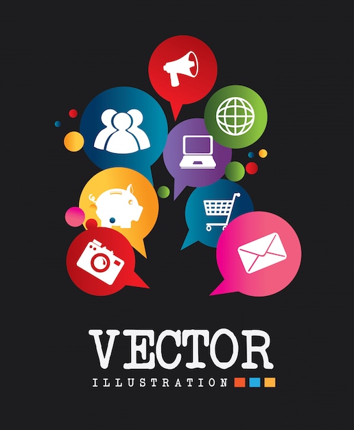Ilustración de vector de diseño de tecnología