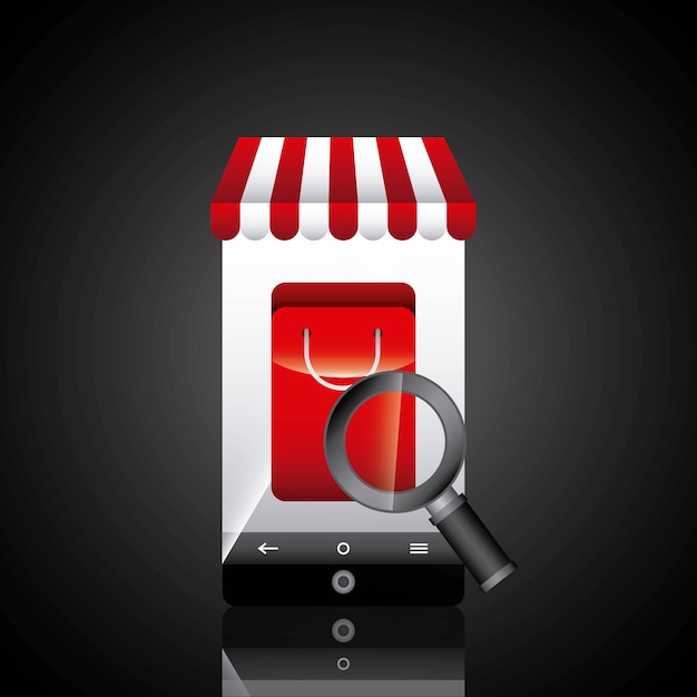 Ilustración de vector de diseño de tienda de aplicaciones