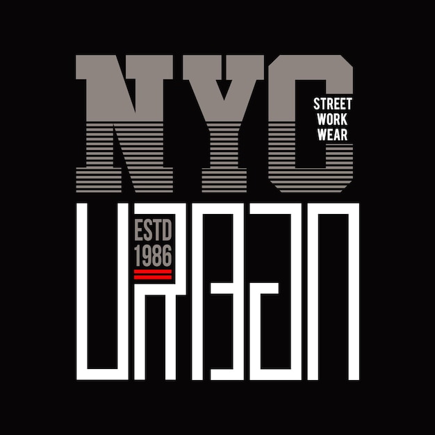 Ilustración de vector de diseño de tipografía de Nueva York