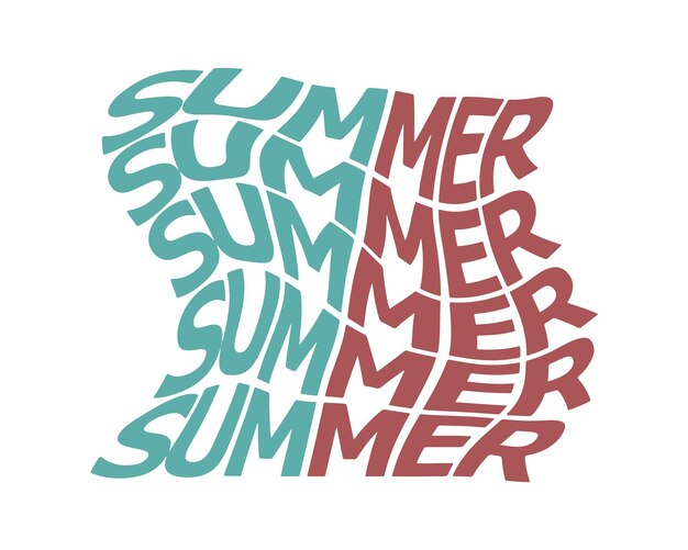 ilustración de vector de diseño de tipografía de temporada de verano