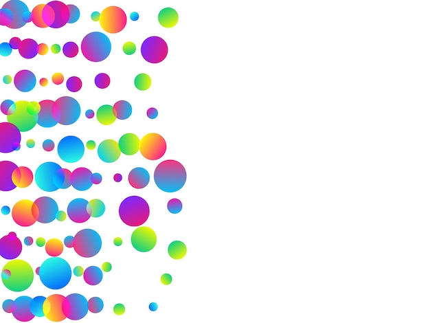 Ilustración de vector de dispersión de confeti que cae brillante Rainbow rou