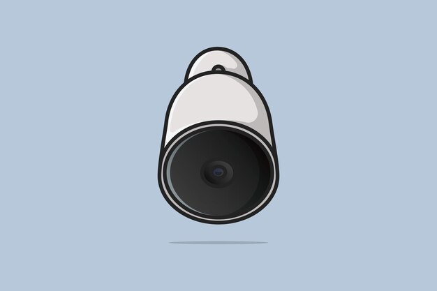 Ilustración de vector de dispositivo de cámara CCTV.