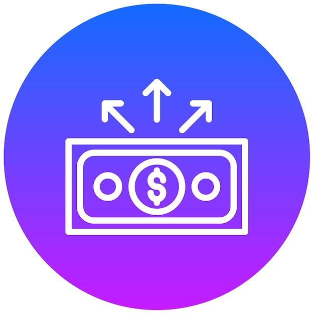 Ilustración del vector de distribución de efectivo