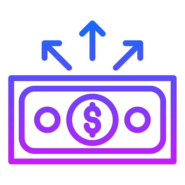 Ilustración del vector de distribución de efectivo