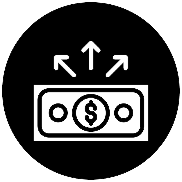 Ilustración del vector de distribución de efectivo