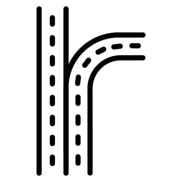 Ilustración del vector dividido de la carretera