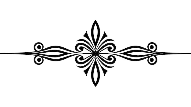 Ilustración del vector divisor de ornamento de línea