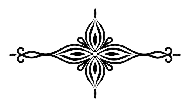 Ilustración del vector divisor de ornamento de línea