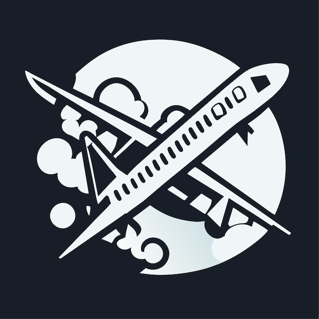 Ilustración de vector de doodle de avión de aire