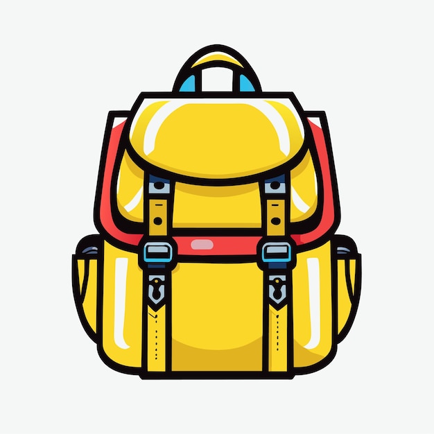 Ilustración de vector de doodle de bolso escolar