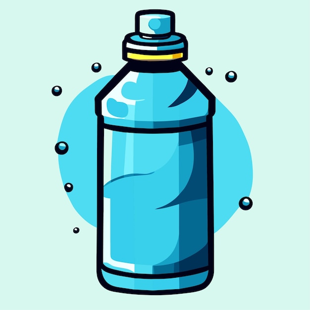 Vector ilustración de vector de doodle de botella de agua