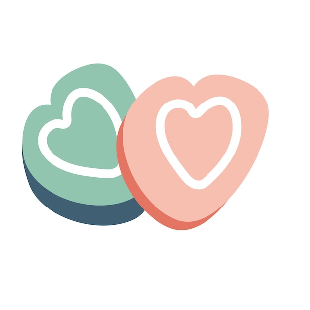 Ilustración de vector de dulces en estilo plano.