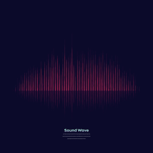 Ilustración de vector de ecualizador de onda de sonido colorido abstracto